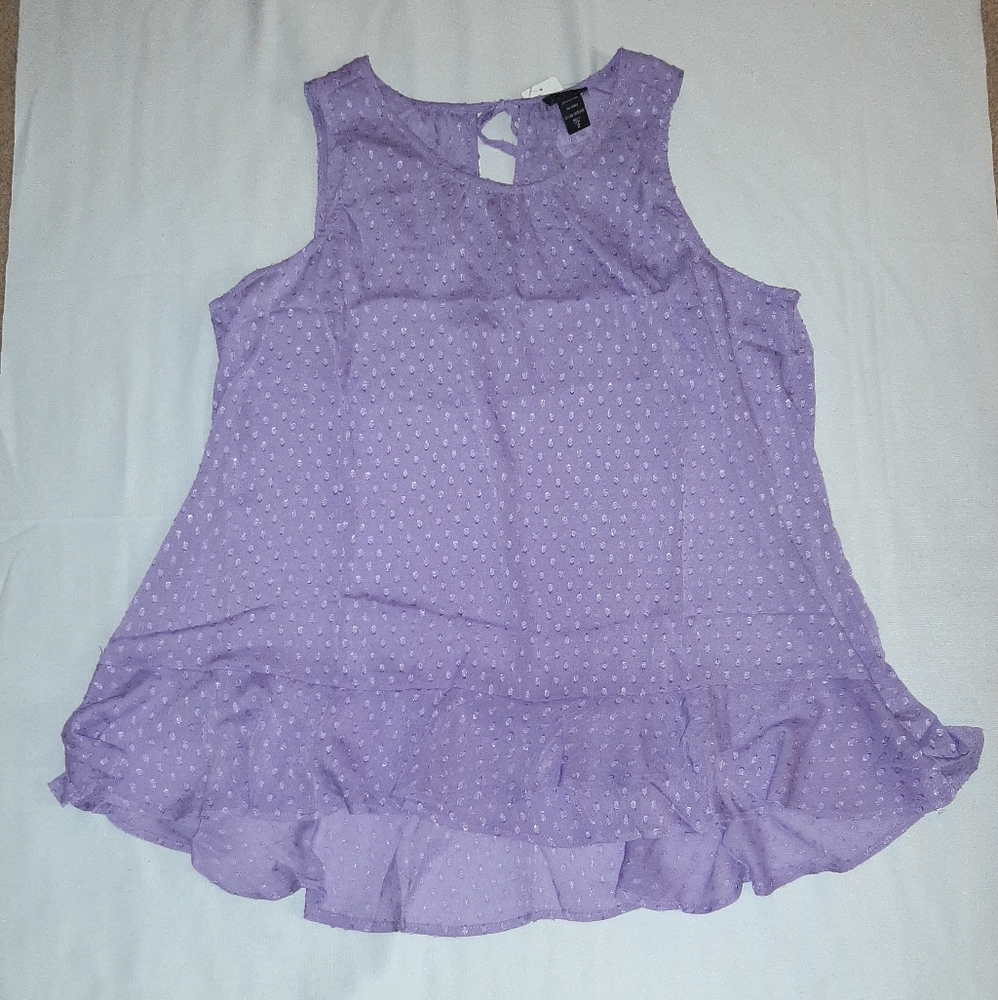 NWT 💜 Torrid Flounce Tank Top